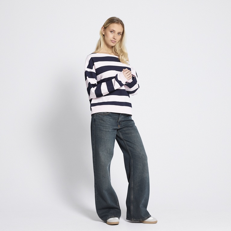 Off-shoulder striped sweatshirt "Esme Stripe" Stripe 3
